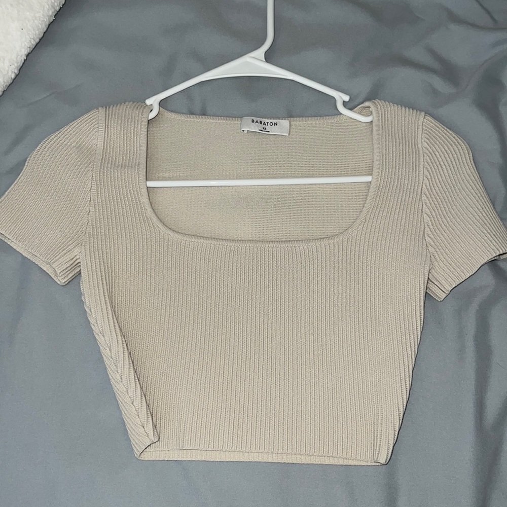 aritzia babaton ribbed top